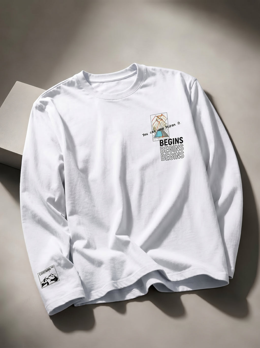 Begins Mountain Print Full Sleeve T-Shirt for Men