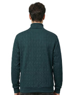 Textured Quater Zip: Teal