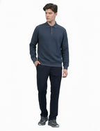 Textured Polo: Heritage Blue