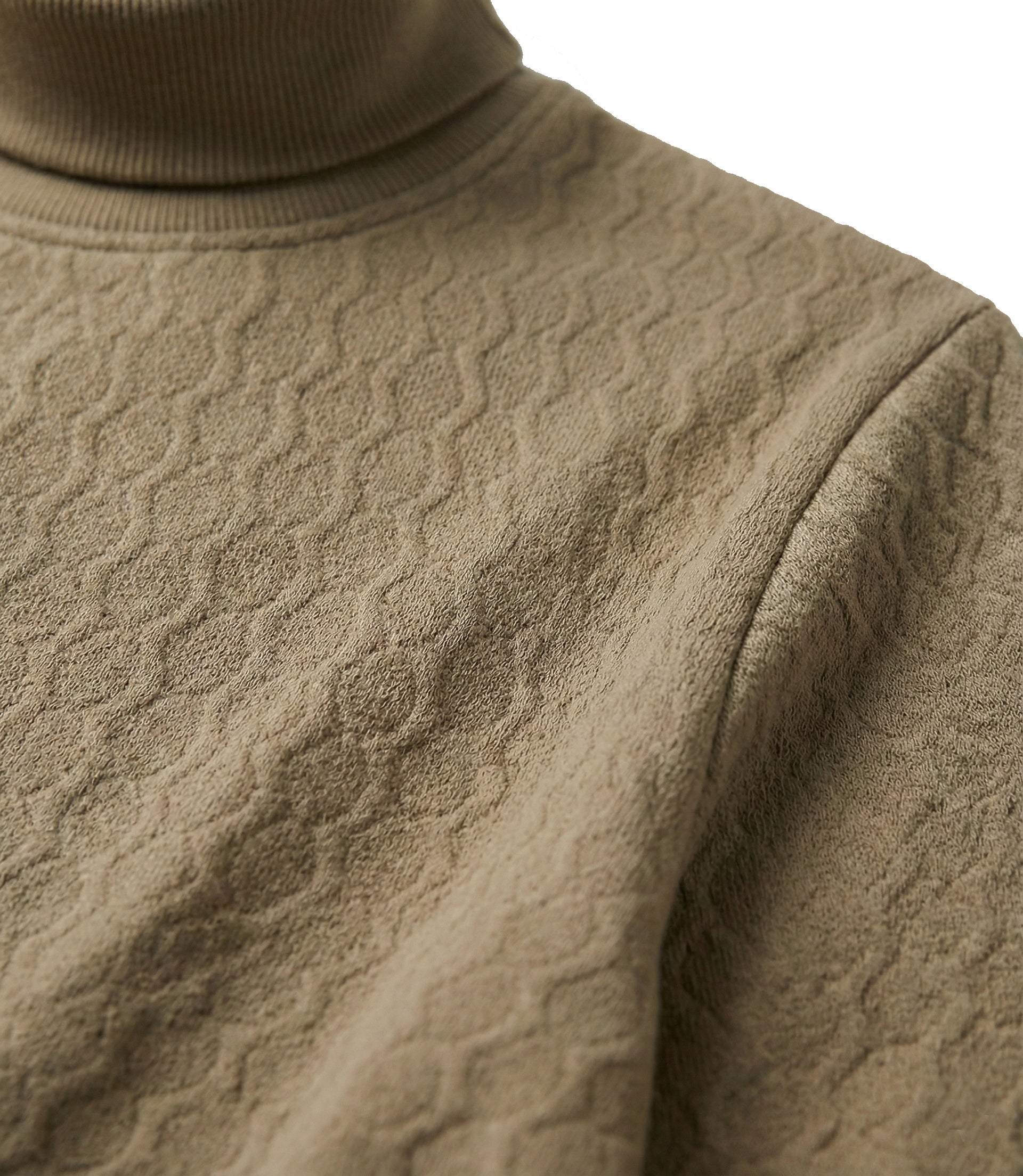 Textured High Neck: Beige