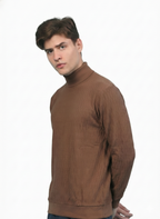 Textured High neck: Brown