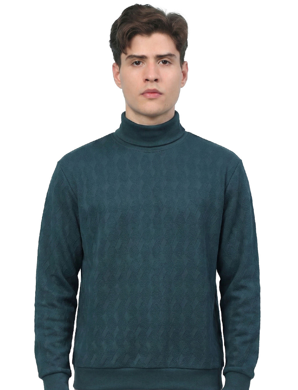 Textured High Neck: Teal