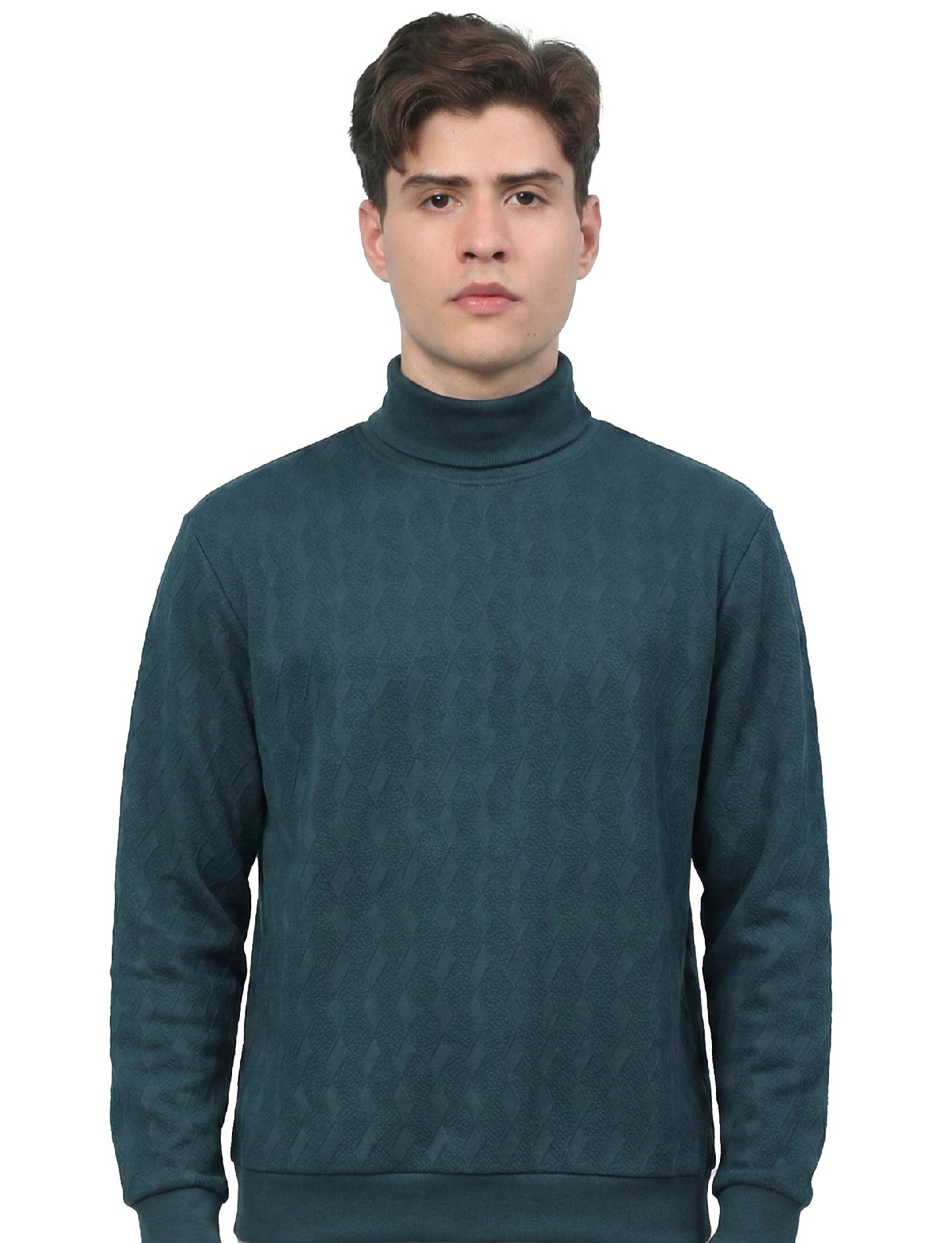 Textured High Neck: Teal