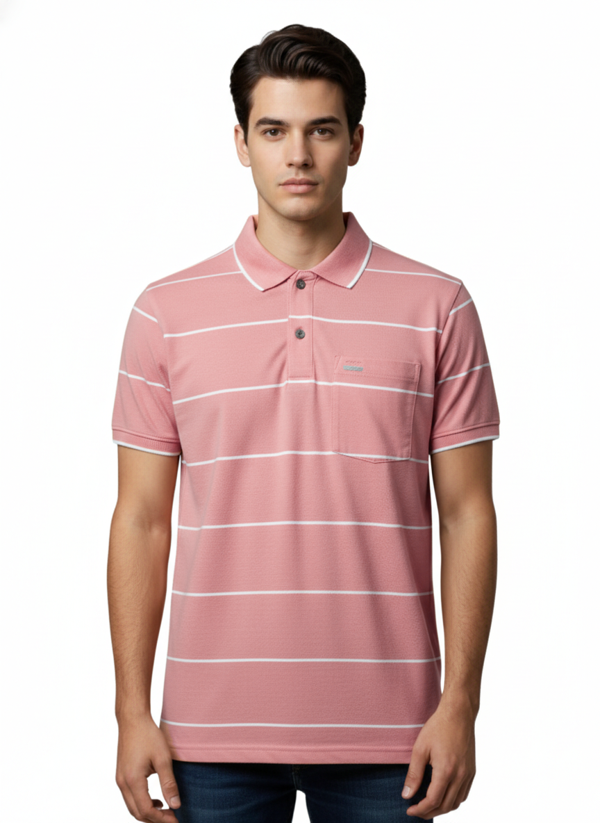 Striped Regular Fit Polo T-Shirt