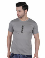 Men's Athletic Vertical "HUMBLE" T-Shirt SILVER GREY