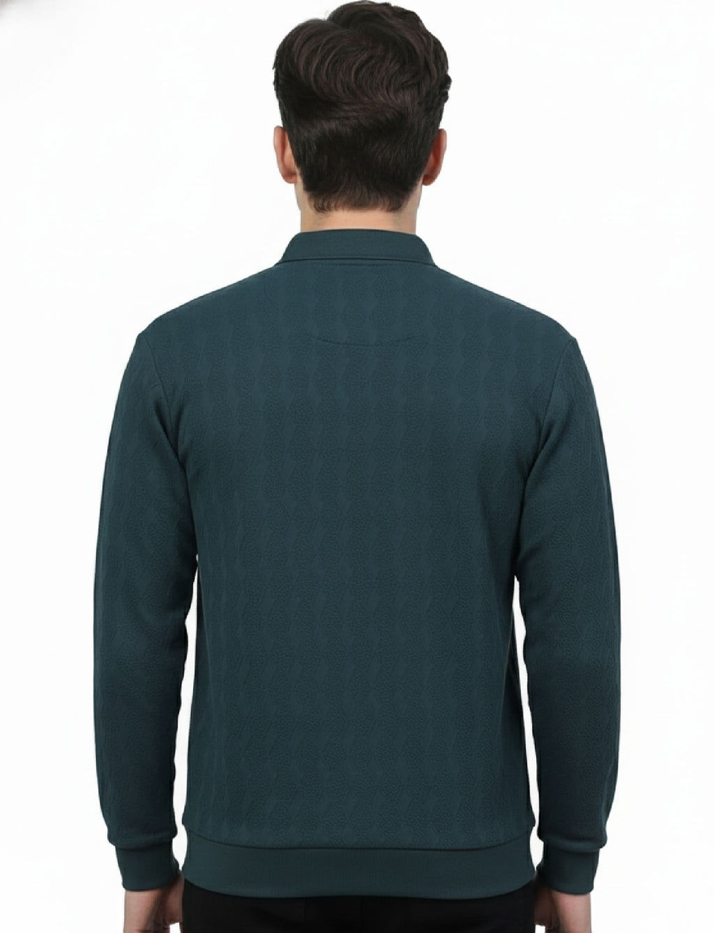 Textured Polo: Turquoise Blue