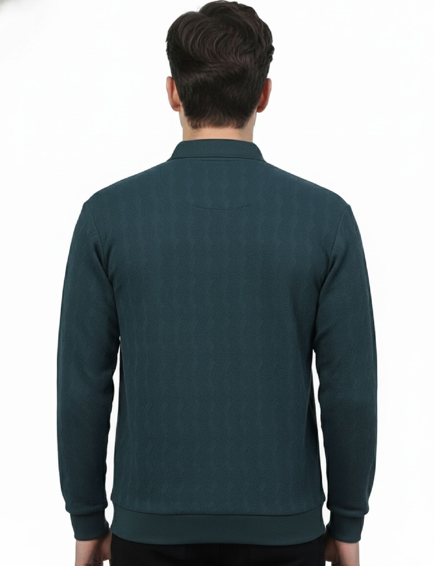 Textured Polo: Turquoise Blue