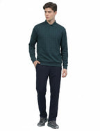 Textured Polo: Turquoise Blue