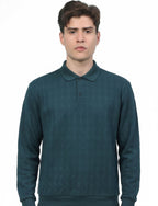 Textured Polo: Turquoise Blue
