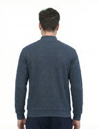 Textured High Neck: Heritage Blue