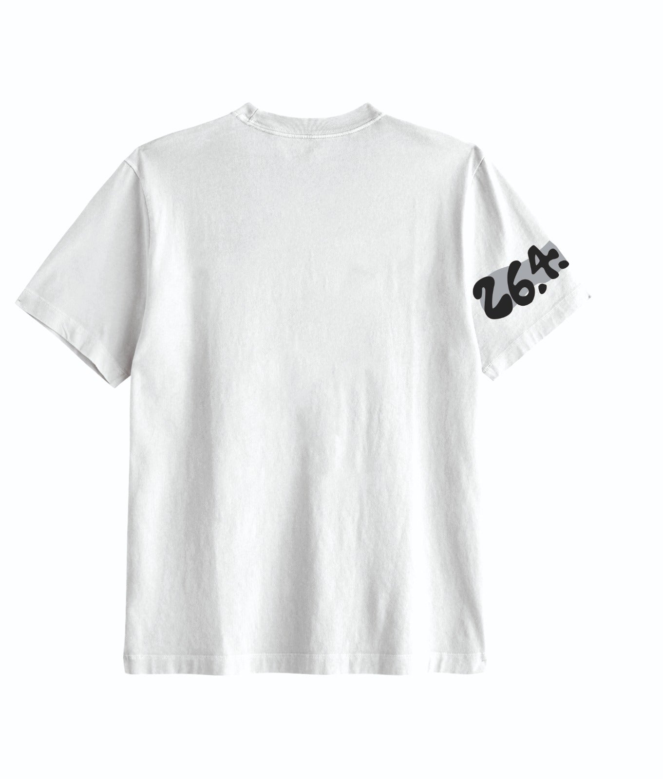 Grey-White Oversized Graphic Tee - Unisex