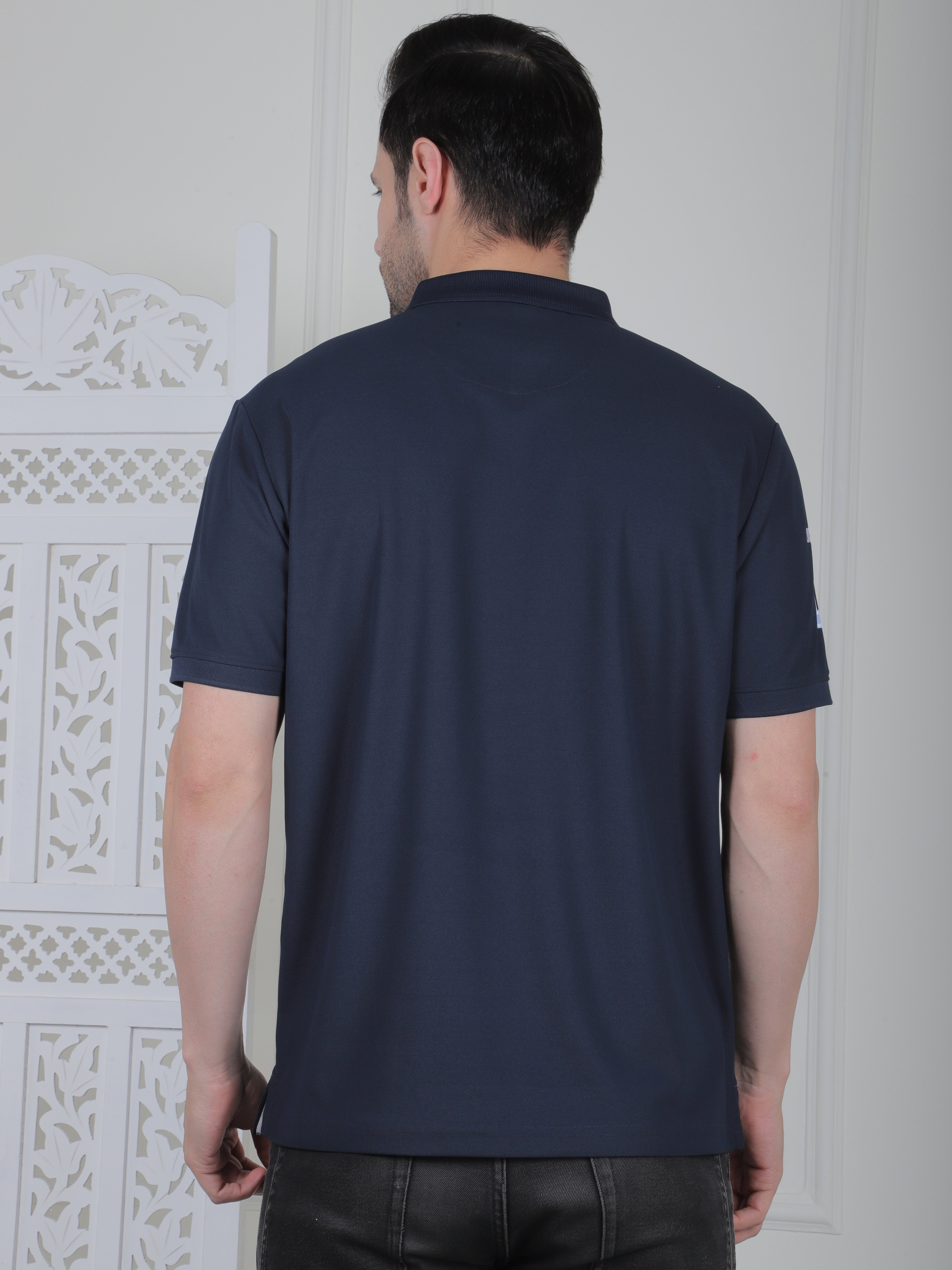 Men's Colour-blocked Polo Shirt