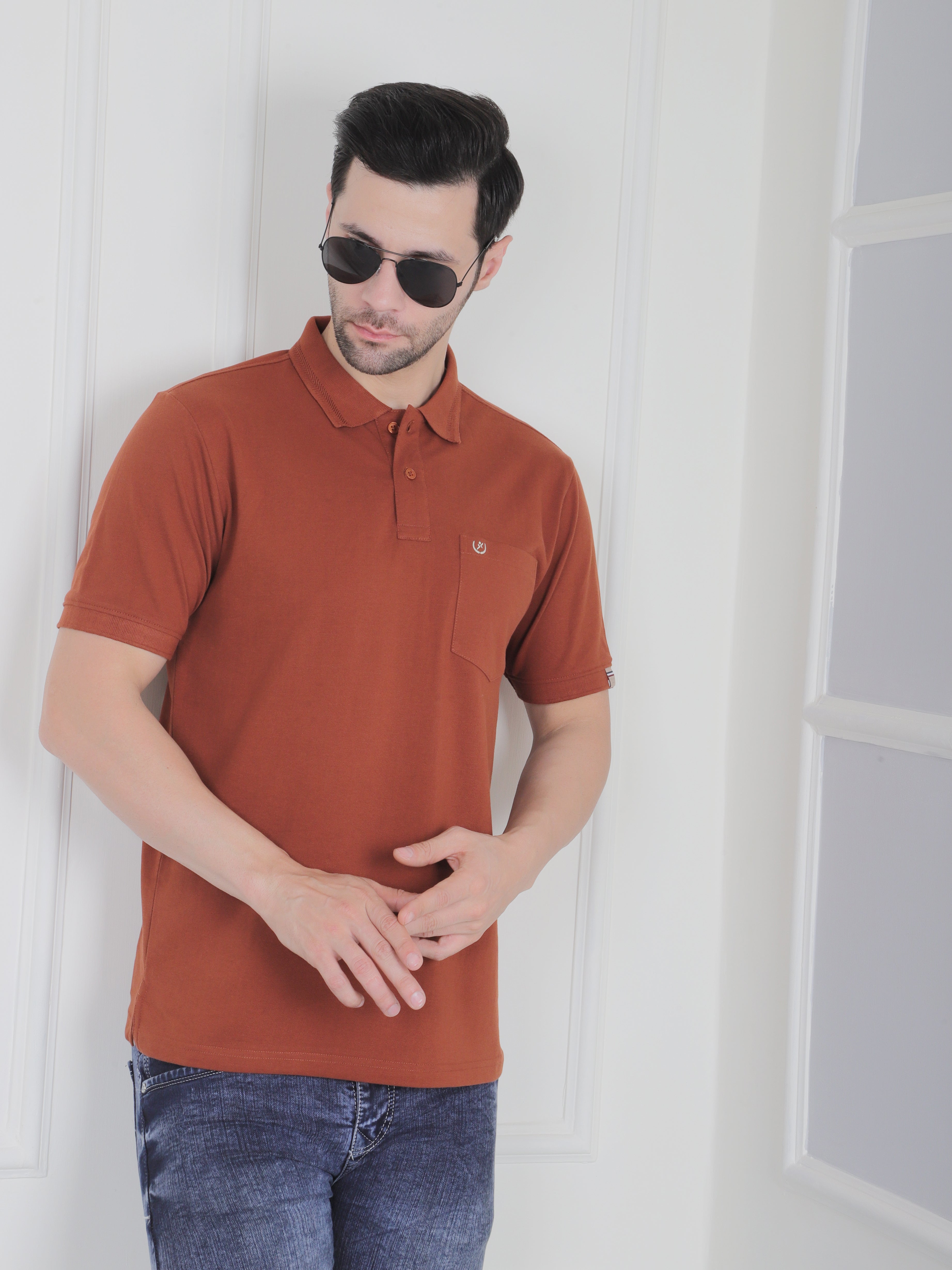 Men's Pique Polo T-Shirt with Pocket – India