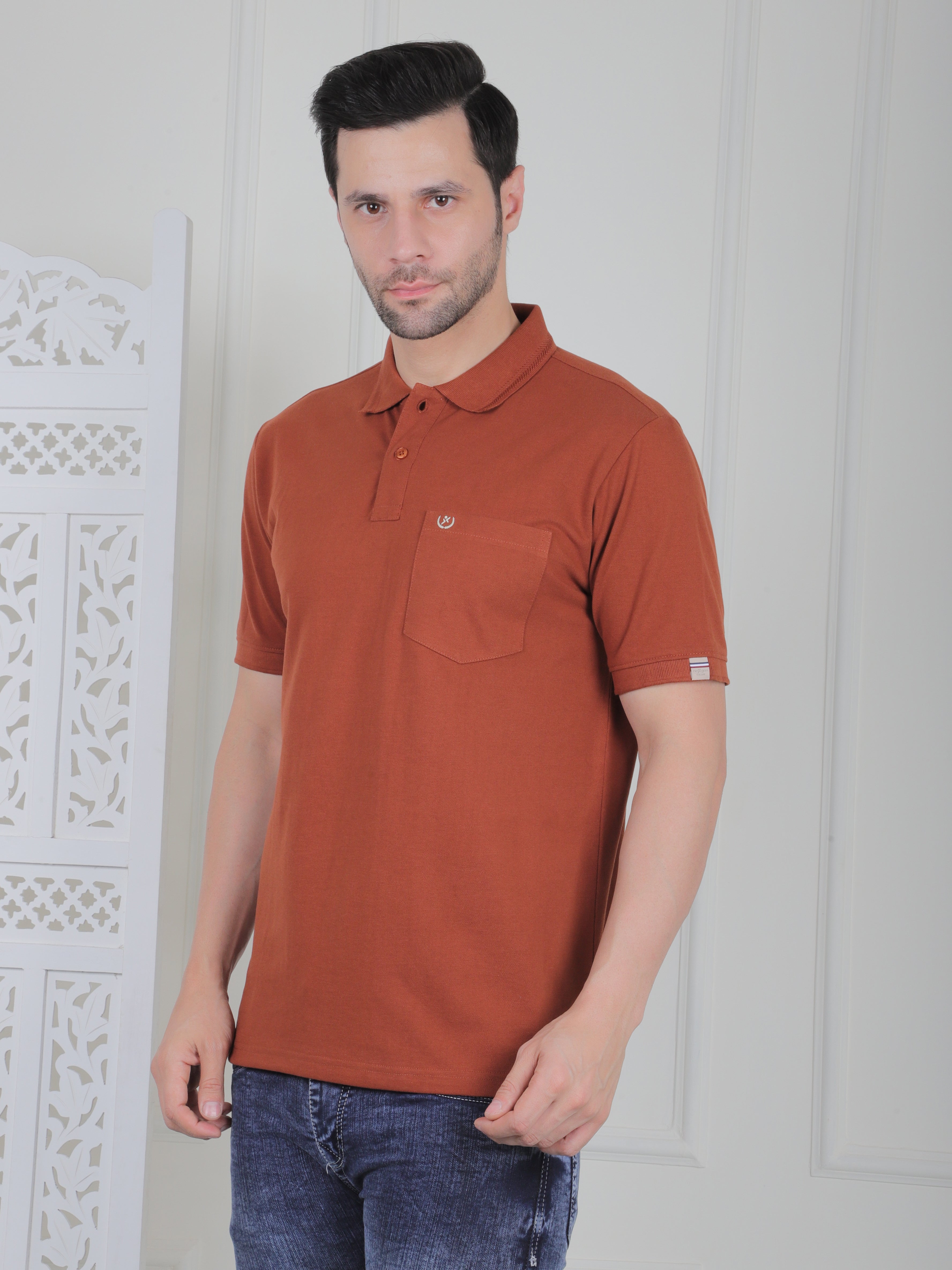 Men's Pique Polo T-Shirt with Pocket – India