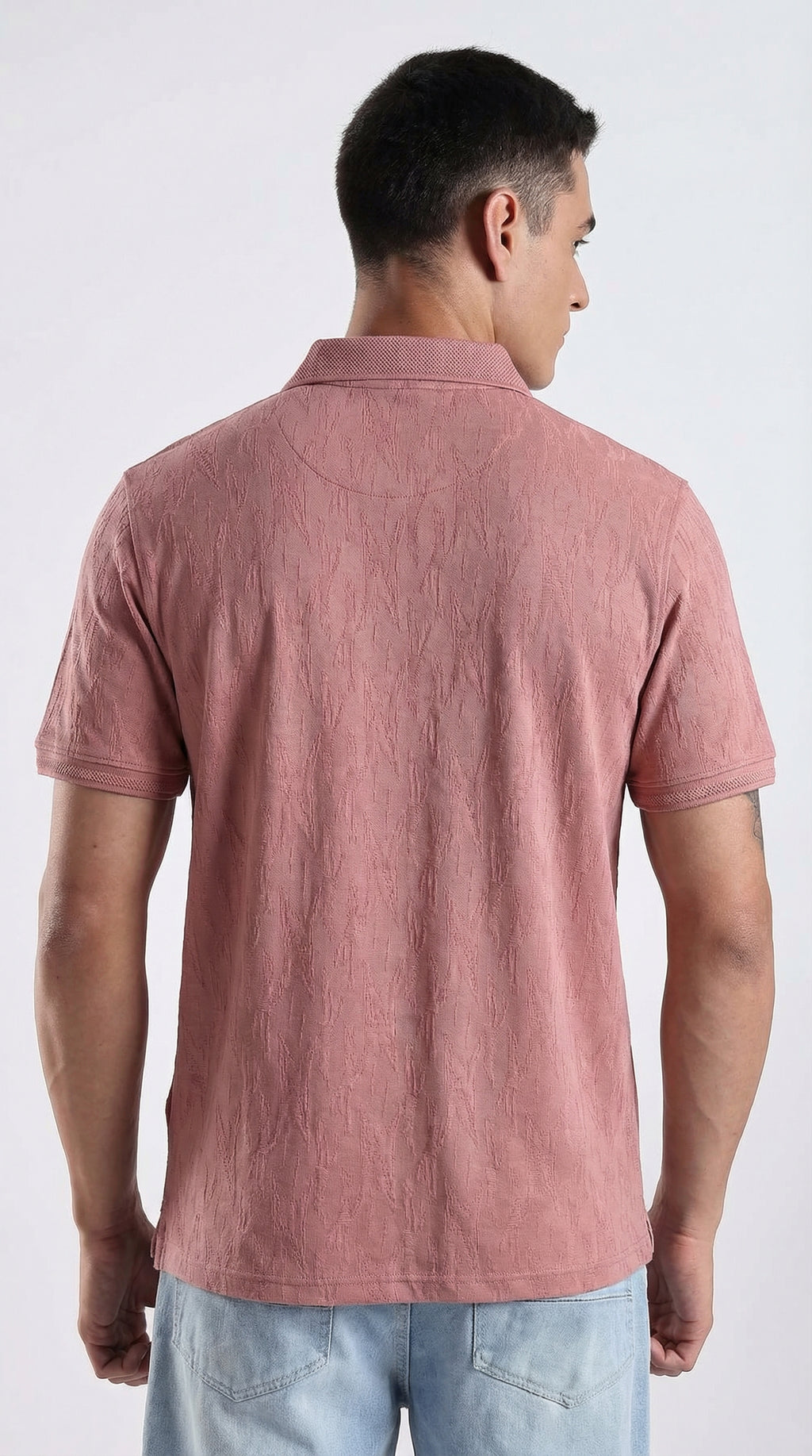 Texture polo pink
