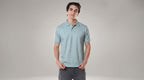 Texture Polo sky blue