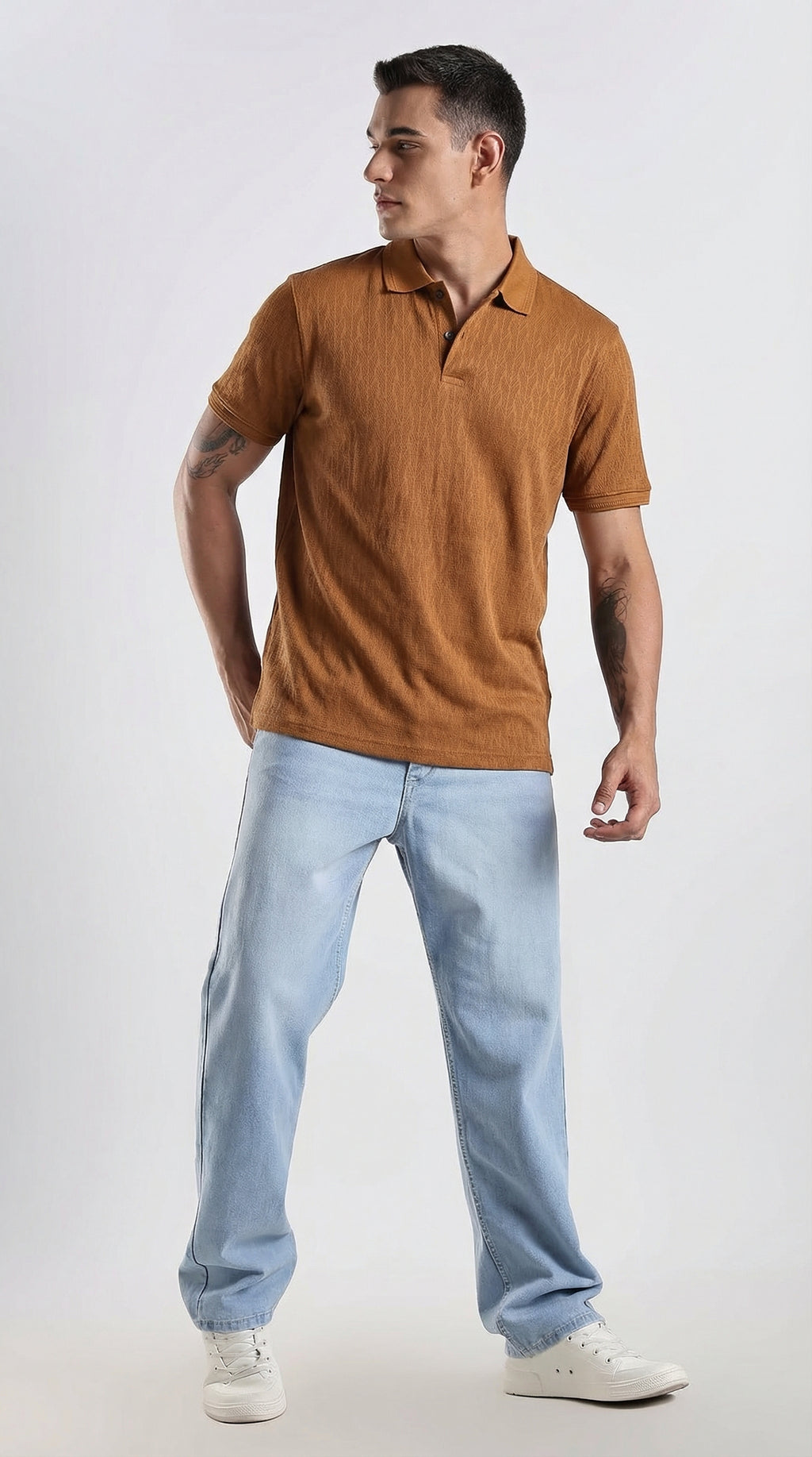 Texture tan polo