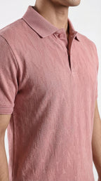 Texture polo pink