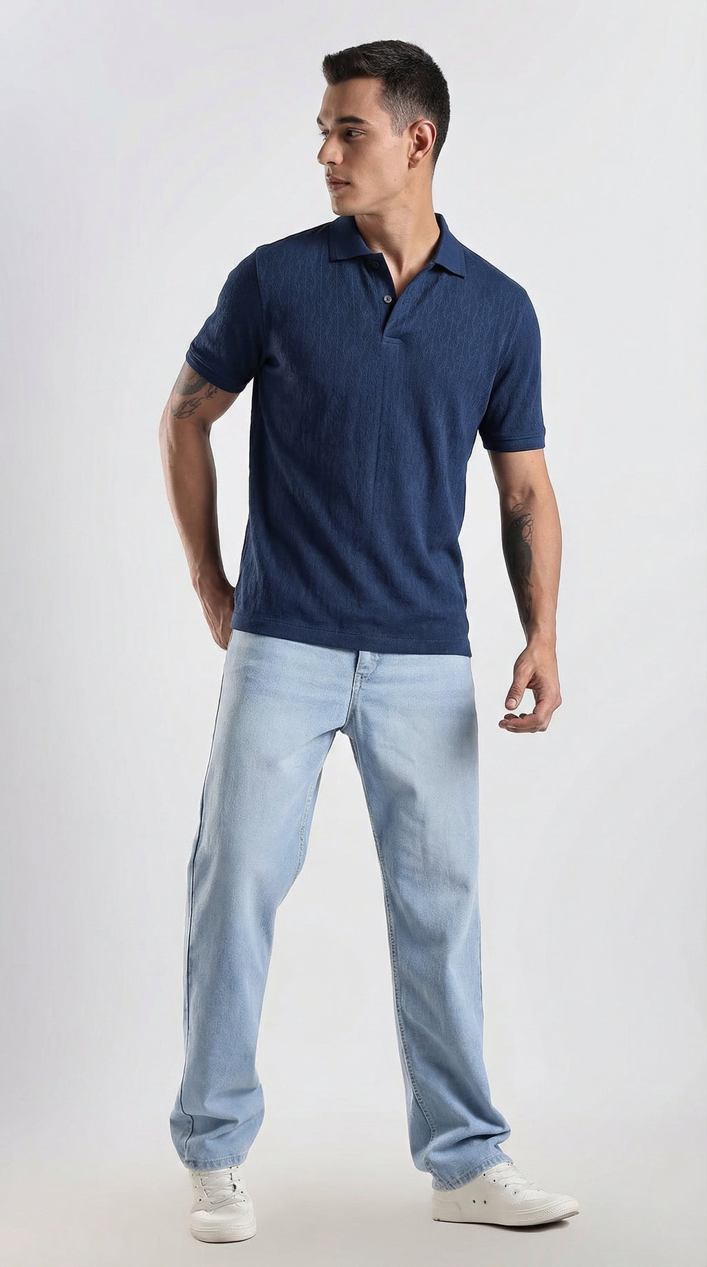 Texture Polo Navy