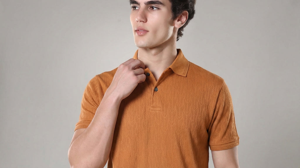 Texture tan polo