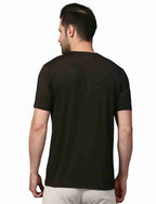 Men's Rapid Dry Athletic T-Shirt with "WORK HARD DREAM BIG" Slogan Print BLACK