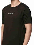 Men's Rapid Dry Athletic T-Shirt with "WORK HARD DREAM BIG" Slogan Print BLACK
