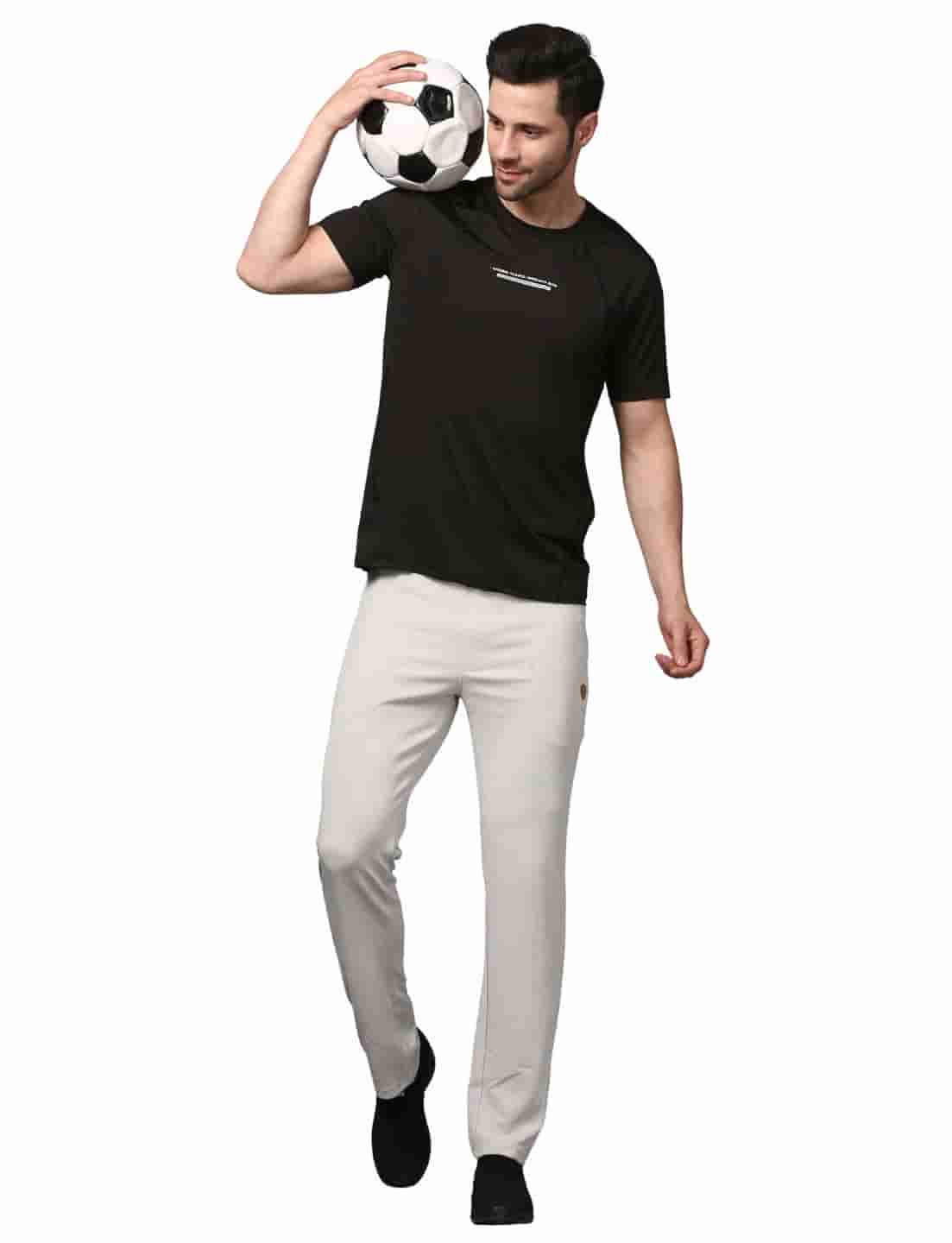 Men's Rapid Dry Athletic T-Shirt with "WORK HARD DREAM BIG" Slogan Print BLACK
