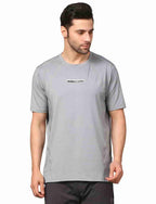 Men's Rapid Dry Athletic T-Shirt with "WORK HARD DREAM BIG" Slogan Print GREY