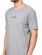 Men's Rapid Dry Athletic T-Shirt with "WORK HARD DREAM BIG" Slogan Print GREY