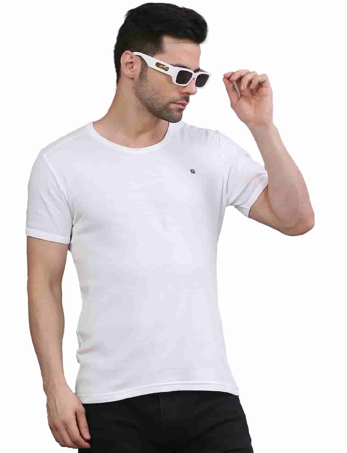 Men's Solid Crew Neck Performance T-Shirt