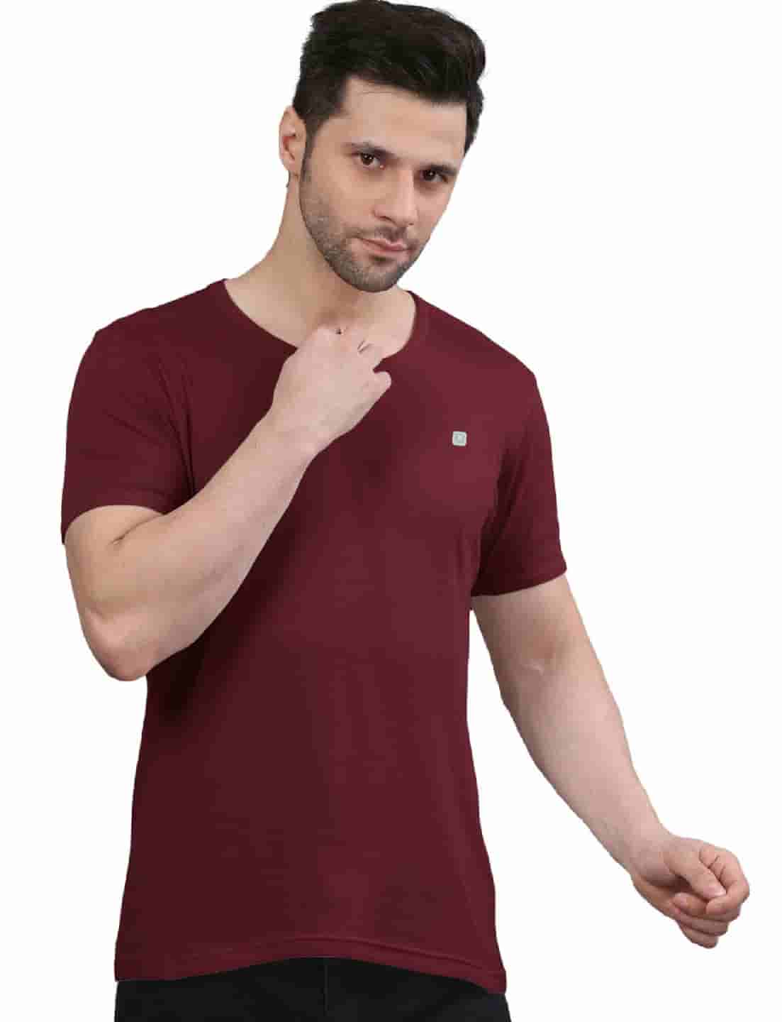 Men's Solid Crew Neck Performance T-Shirt