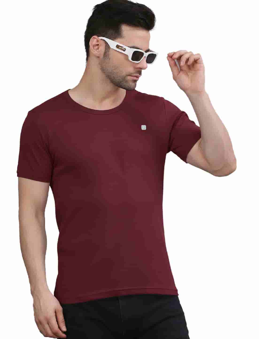 Men's Solid Crew Neck Performance T-Shirt