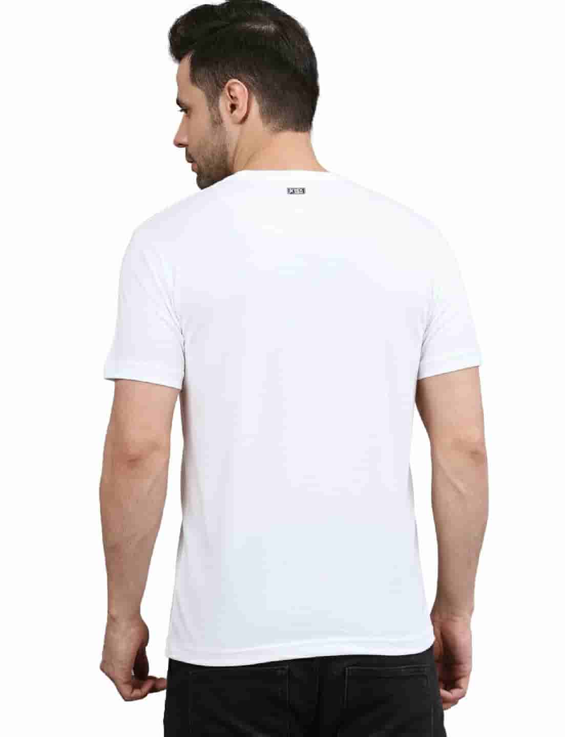 Men's Solid Cotton Regular Fit T-Shirt with Chest Pocket