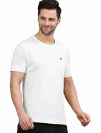 Men's Solid Cotton Regular Fit T-Shirt with Chest Pocket