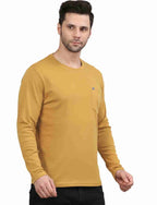 Men's Solid Long Sleeve Cotton T-Shirt with Chest Pocket