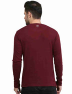 Men's Solid Long Sleeve Cotton T-Shirt with Chest Pocket