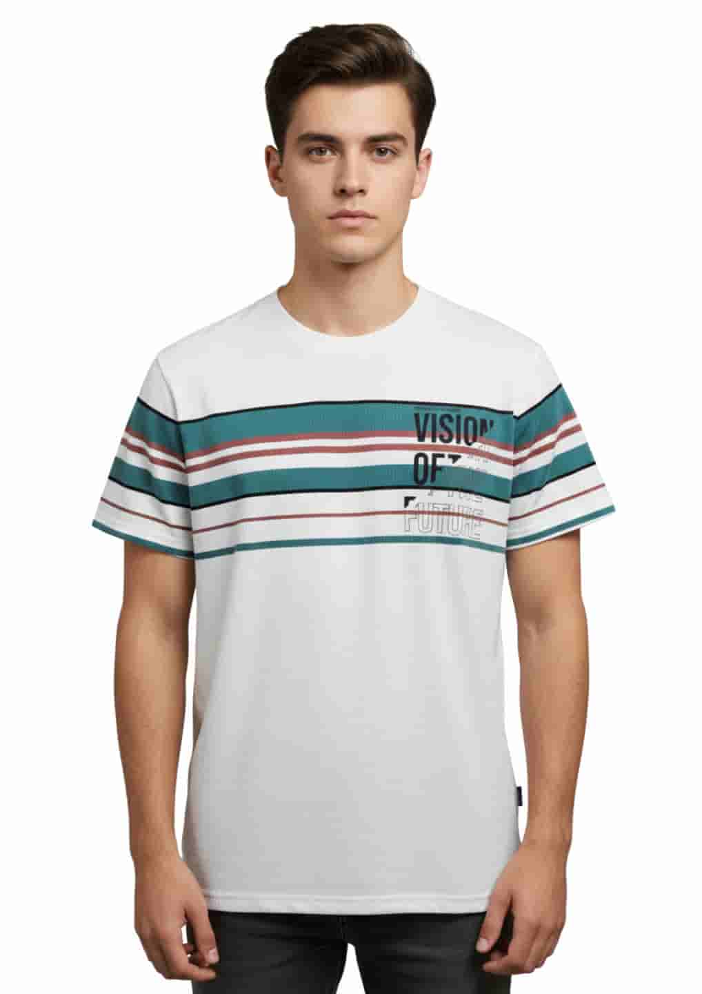 Men's Striped Athletic T-Shirt