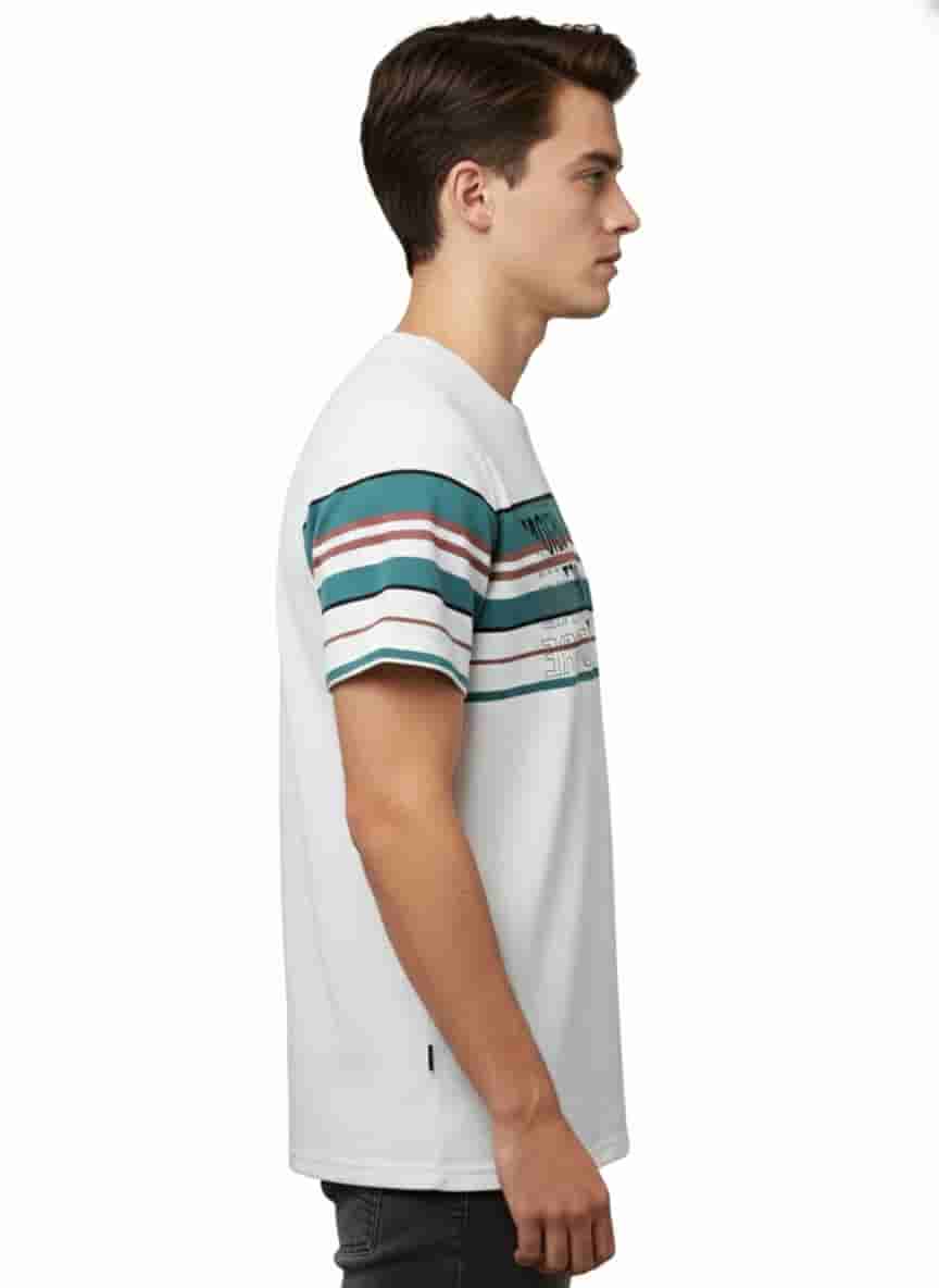 Men's Striped Athletic T-Shirt