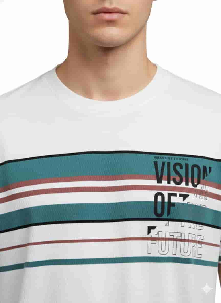 Men's Striped Athletic T-Shirt