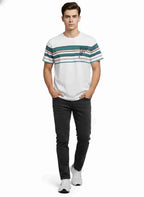 Men's Striped Athletic T-Shirt