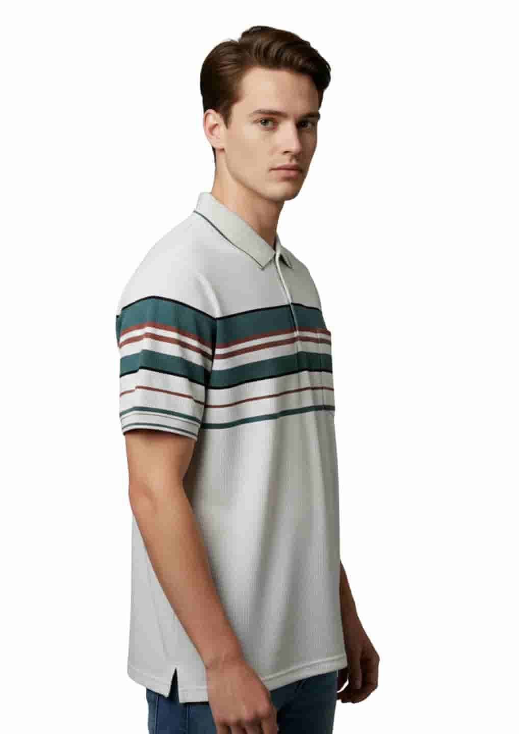 Men's Striped Athletic T-Shirt