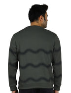 Men's Stone Olive Pullover Sweatshirt Full Sleeve Concrete Crew Neck