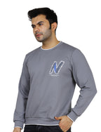 Men's Urban "N" Sweatshirt Full Sleeves Pullover Crew Neck Winter Grey