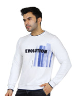Men's Evolution Crew Creative Courage Sweatshirt Full Sleeve Pullover White