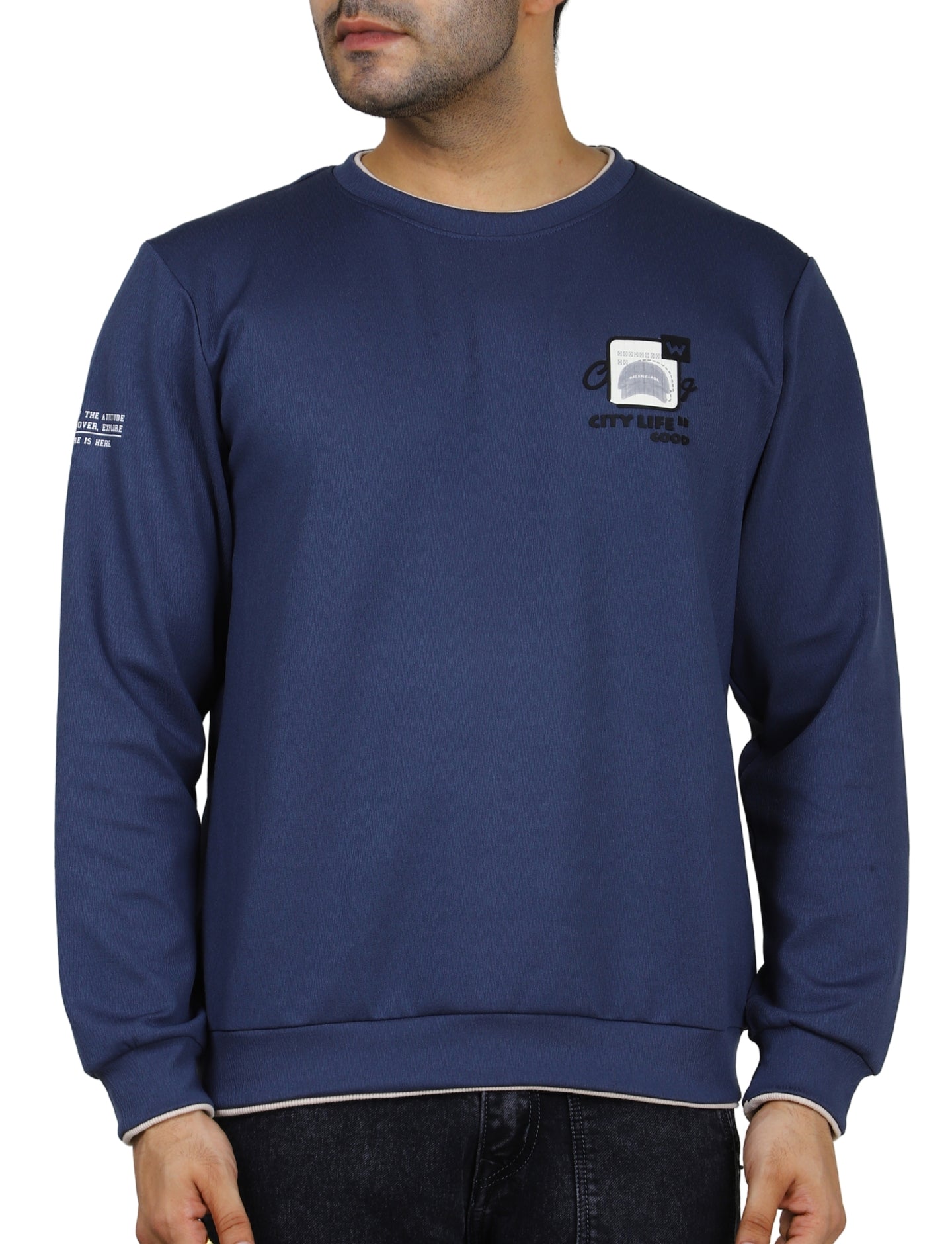 Men's Sweatshirts Urban Pulse Pullover Crew Neck Full Sleeve Winter wear Pacific