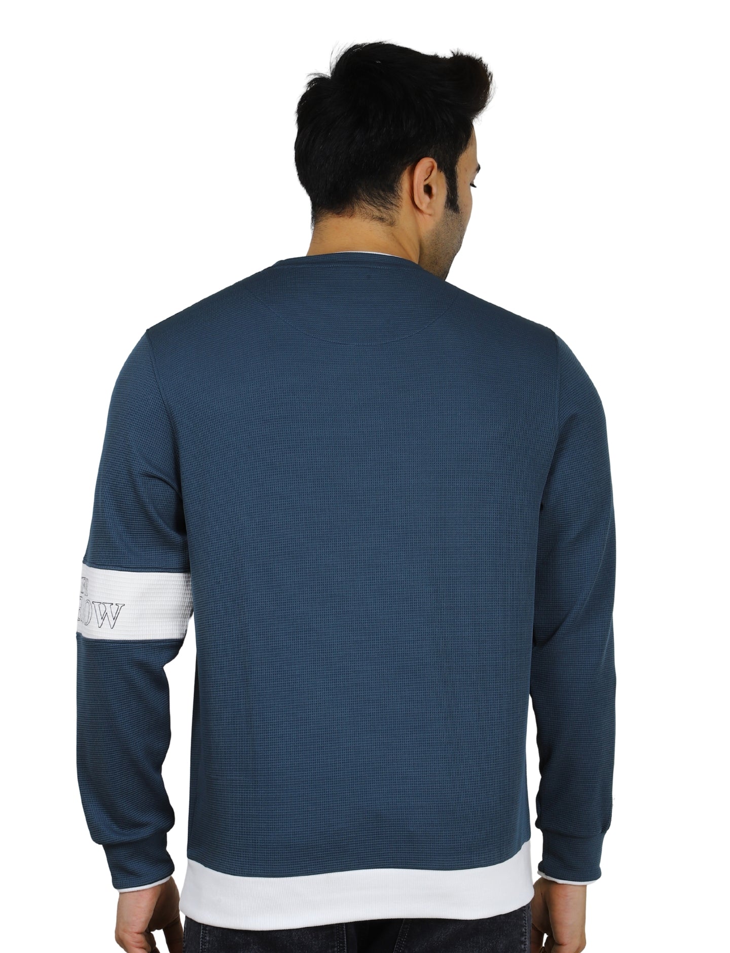 Men's Pacific Crew-Neck Pullover Sweatshirt with White Accents