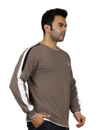 Men's Sweatshirt Full Sleeve Pullover Urban Crew Neck Mocha