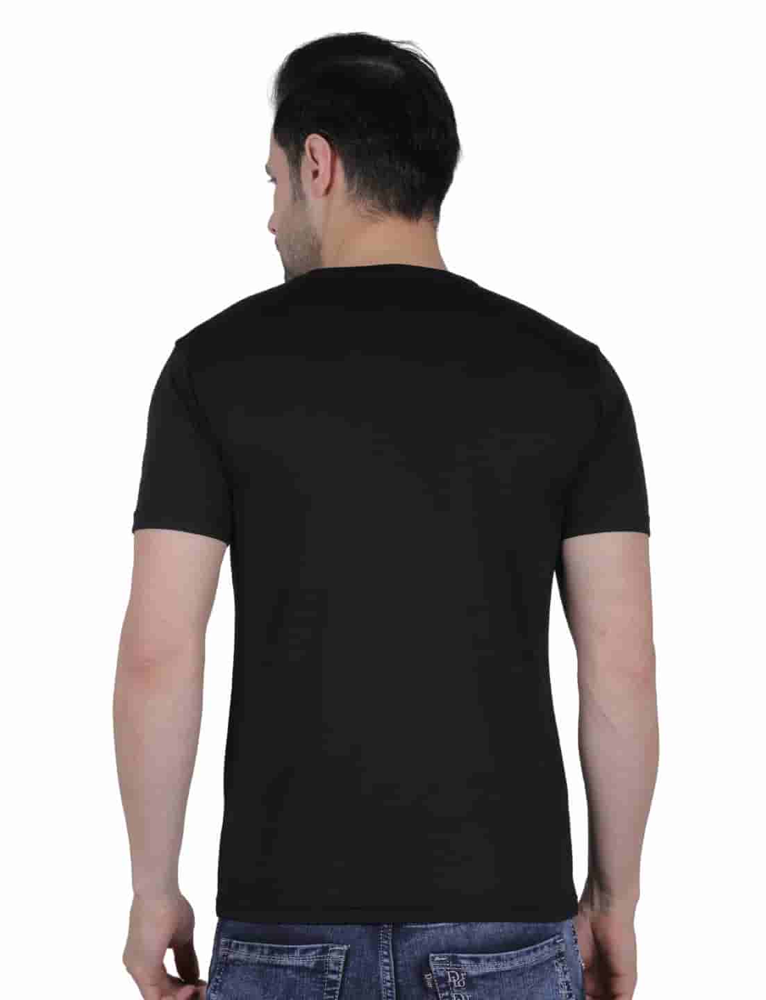 Men's Organic Cotton Crew Neck T-Shirt with Compass Logo Patch