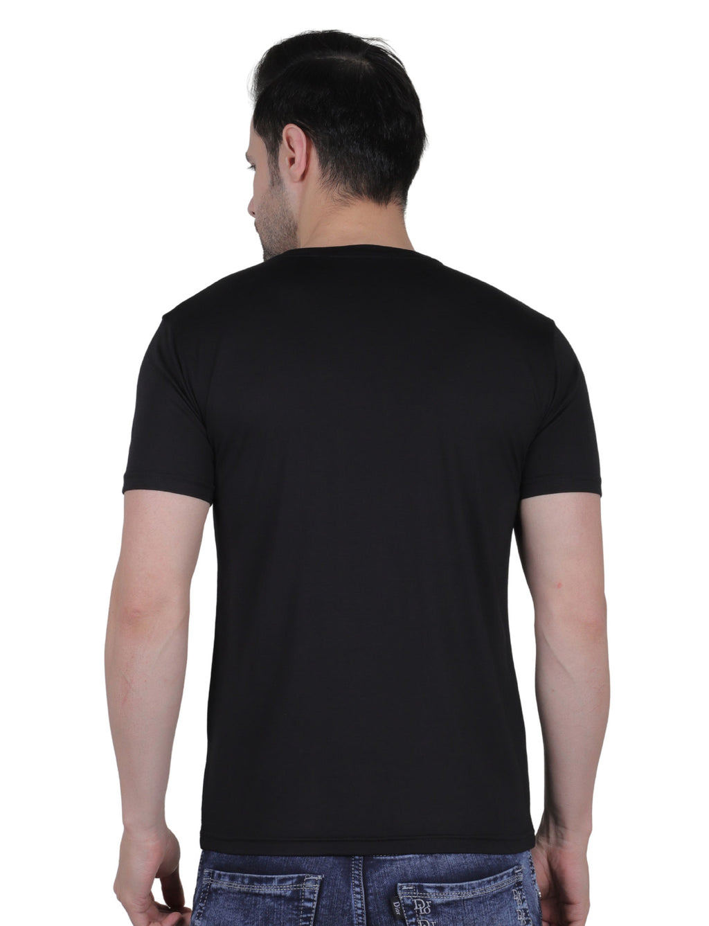 Men's Organic Cotton Crew Neck T-Shirt with Compass Logo Patch