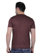 Men's Organic Cotton Crew Neck T-Shirt with Compass Logo Patch